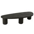 Coffee Table - Oval - Abstract - Large - Black - Wood