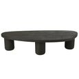 Coffee Table - Oval - Abstract - Large - Black - Wood
