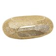Coffee Table - Oval - Large - Gold Fretwork - Aluminium