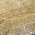 Coffee Table - Oval - Large - Gold Fretwork - Aluminium