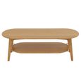 Coffee Table - Oval - Large - Natural - Bamboo Wood