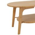 Coffee Table - Oval - Large - Natural - Bamboo Wood