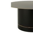 Coffee Table - Round - Large - Cyll Base with Golden Border - Black - Metal