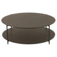 Coffee Table - Round - Large - Dark Brown - Metal