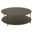 Coffee Table - Round - Large - Dark Brown - Metal