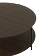 Coffee Table - Round - Large - Dark Brown - Metal