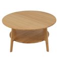 Coffee Table - Round - Large - Natural - Bamboo Wood