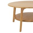 Coffee Table - Round - Large - Natural - Bamboo Wood