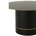 Coffee Table - Round - Small - Cyll Base with Golden Border - Black - Metal