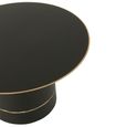 Coffee Table - Round - Small - Cyll Base with Golden Border - Black - Metal