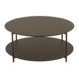 Coffee Table - Round - Small - Dark Brown - Metal