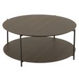 Coffee Table - Round - Small - Dark Brown - Metal