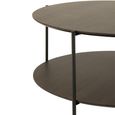 Coffee Table - Round - Small - Dark Brown - Metal