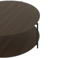 Coffee Table - Round - Small - Dark Brown - Metal