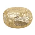 Coffee Table - Round - Small - Gold Fretwork - Aluminium