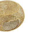 Coffee Table - Round - Small - Gold Fretwork - Aluminium