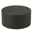Cylinder Coffee Table - Round - Drum Base - Black - Wood