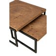 Dos Coffee Table - 2 Tier - Natural and Black - Wood and Metal