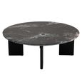 Mathilde Coffee Table - Round - Large - Black - Marble