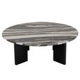 Mathilde Coffee Table - Round - Large - Black and Grey - Marble