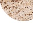 Mathilde Coffee Table - Round - Large - Natural and Beige - Marble