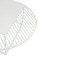 Outdoor Coffee Table - Round - White - Metal