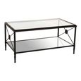 Axis Coffee Table - Clear Glass with Black Metal