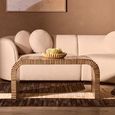 Bambusa Coffee Table - Curved - Bamboo Inlay