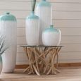 Branches Coffee Table - Round - Small - Natural - Glass and Teak Wood