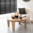 Coffee Table - Round - Small - Low - Natural - Mango Wood