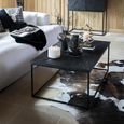 Shanil Coffee Table - Sunburst Design - Large - Black - Wood and Metal