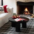 Trio Coffee Table - Round - Black - Mango Wood