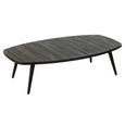 Coffee Table - Black - Small - Low - Recycled Teak Wood and Metal
