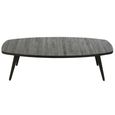 Coffee Table - Black - Small - Low - Recycled Teak Wood and Metal
