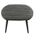 Coffee Table - Black - Small - Low - Recycled Teak Wood and Metal