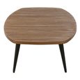 Coffee Table - Natural and Black - Small - Low - Recycled Teak Wood and Metal