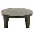 Coffee Table - Round - Small - Low - Black - Mango Wood