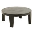 Coffee Table - Round - Small - Low - Black - Mango Wood