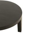 Coffee Table - Round - Small - Low - Black - Mango Wood