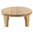 Coffee Table - Round - Small - Low - Natural - Mango Wood