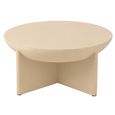 Halfy Coffee Table - Round - Large - Beige - Mango Wood