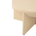 Halfy Coffee Table - Round - Large - Beige - Mango Wood