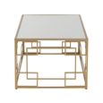 Lines Coffee Table - Narrow - Cage Base - Gold - Mirrored and Metal