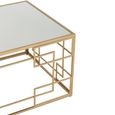 Lines Coffee Table - Narrow - Cage Base - Gold - Mirrored and Metal