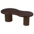 Salon Fluted Coffee Table - Abstract - Infinity - Large - Brown - Mango Wood