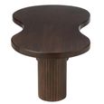 Salon Fluted Coffee Table - Abstract - Infinity - Large - Brown - Mango Wood
