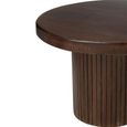 Salon Fluted Coffee Table - Abstract - Infinity - Large - Brown - Mango Wood