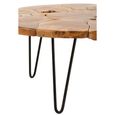 Samuel Coffee Table - Round - Small - Hairpin legs - Brown - Teak Wood