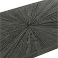 Shanil Coffee Table - Sunburst Design - Large - Black - Wood and Metal