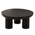 Trio Coffee Table - Round - Black - Mango Wood